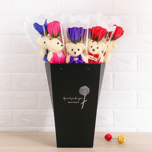Handmade Soap Rose Bear